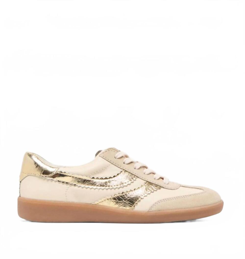 NEW DOLCE VITA women's merit sneaker in white gold - Picture 4 of 6